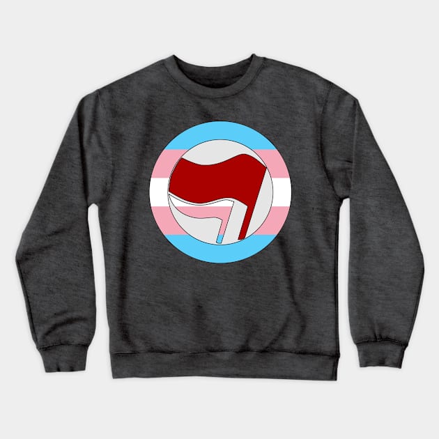 Trans Antifascist Action Crewneck Sweatshirt by dikleyt